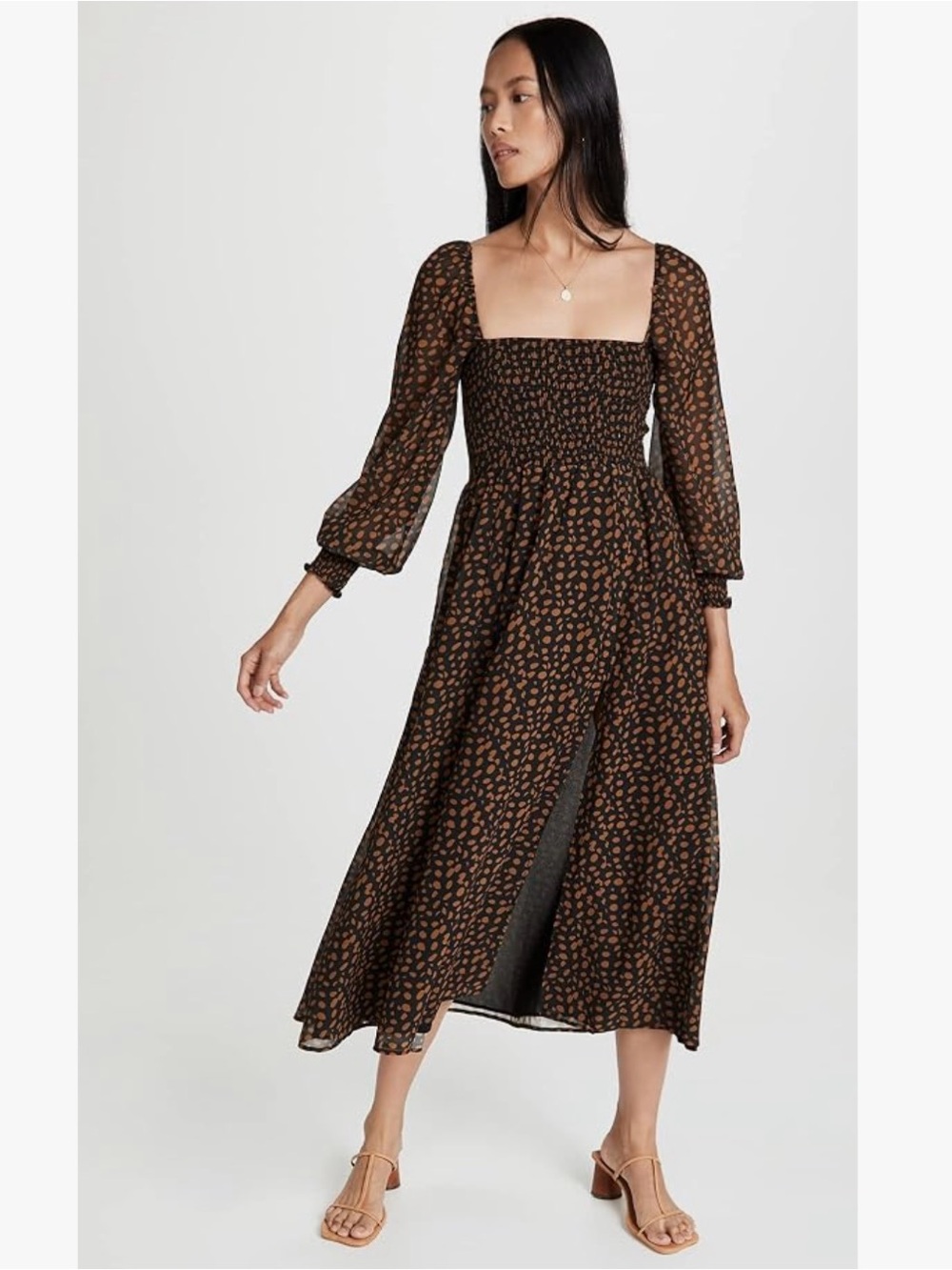 O.P.T. Smocked Maxi Dress New XS